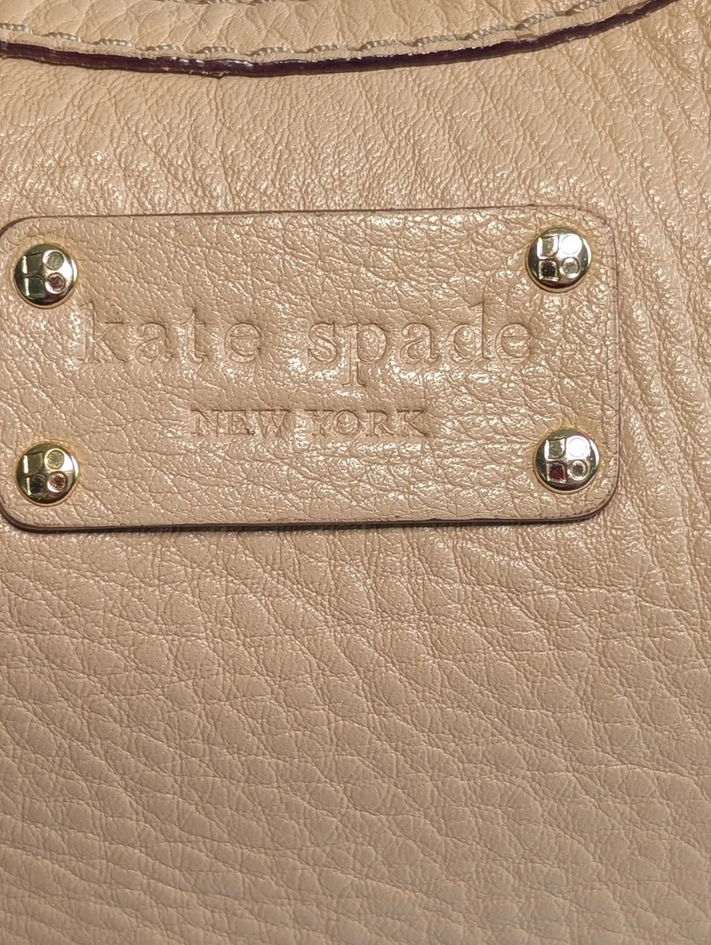 Kate Spade New York Pebbled Leather Hobo Bag Tan
